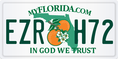 FL license plate EZRH72