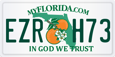 FL license plate EZRH73