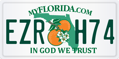 FL license plate EZRH74