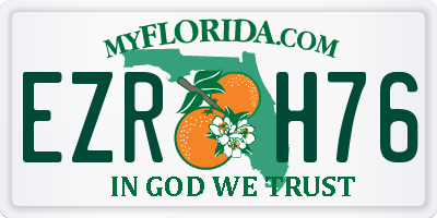 FL license plate EZRH76