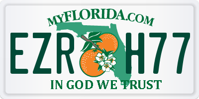 FL license plate EZRH77