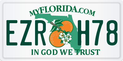 FL license plate EZRH78