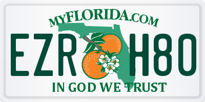 FL license plate EZRH80