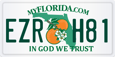 FL license plate EZRH81