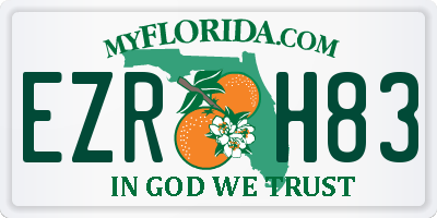 FL license plate EZRH83