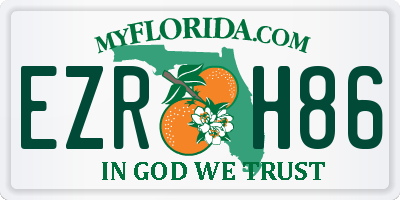 FL license plate EZRH86