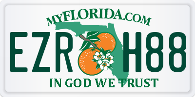 FL license plate EZRH88