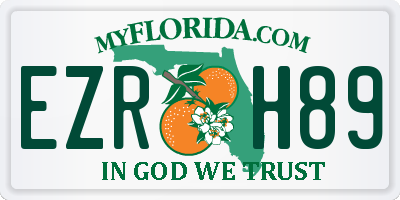 FL license plate EZRH89