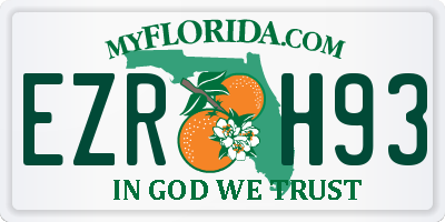 FL license plate EZRH93