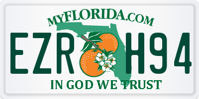 FL license plate EZRH94