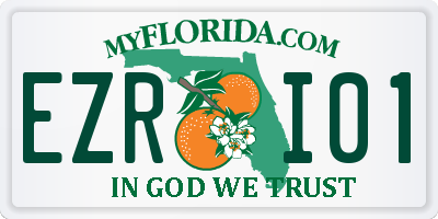 FL license plate EZRI01