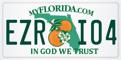 FL license plate EZRI04