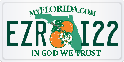 FL license plate EZRI22