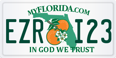 FL license plate EZRI23