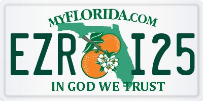 FL license plate EZRI25