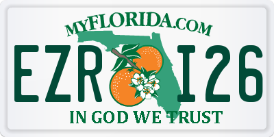 FL license plate EZRI26