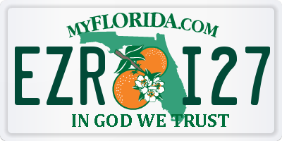 FL license plate EZRI27