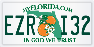 FL license plate EZRI32