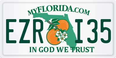 FL license plate EZRI35