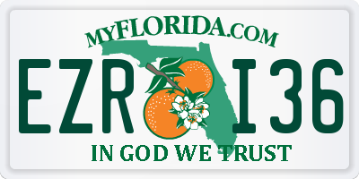 FL license plate EZRI36