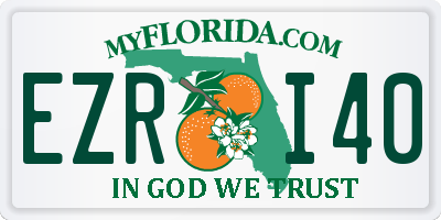 FL license plate EZRI40