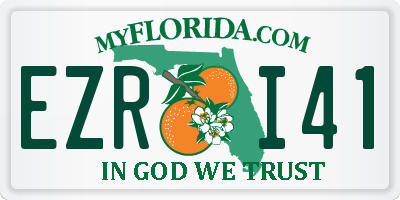 FL license plate EZRI41