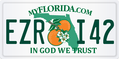 FL license plate EZRI42