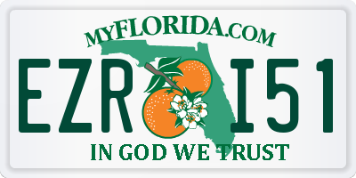 FL license plate EZRI51