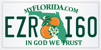 FL license plate EZRI60