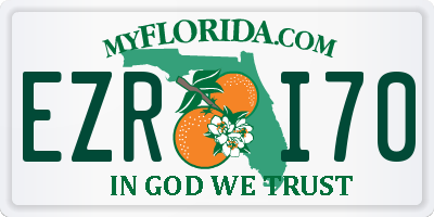 FL license plate EZRI70