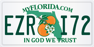 FL license plate EZRI72