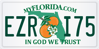 FL license plate EZRI75