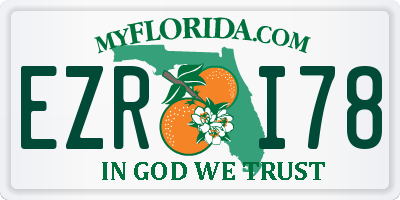 FL license plate EZRI78