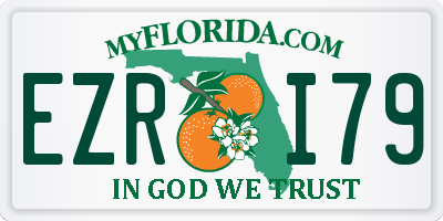 FL license plate EZRI79