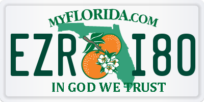 FL license plate EZRI80