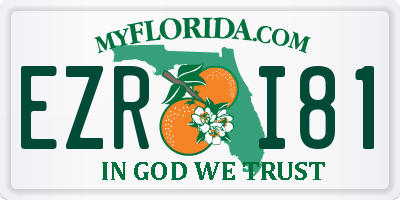 FL license plate EZRI81