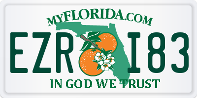 FL license plate EZRI83