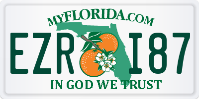 FL license plate EZRI87