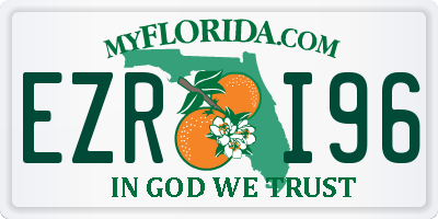 FL license plate EZRI96