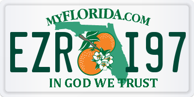 FL license plate EZRI97