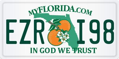 FL license plate EZRI98