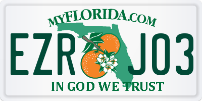 FL license plate EZRJ03