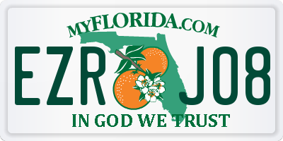 FL license plate EZRJ08