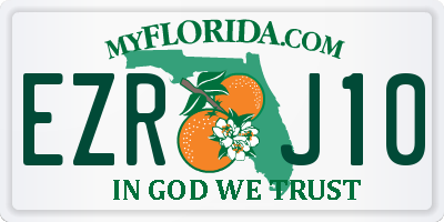 FL license plate EZRJ10