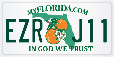 FL license plate EZRJ11