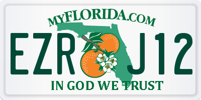 FL license plate EZRJ12