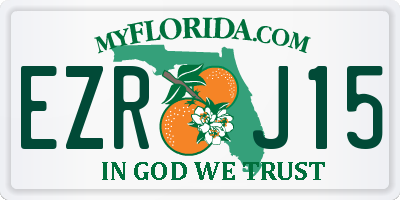 FL license plate EZRJ15