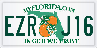 FL license plate EZRJ16