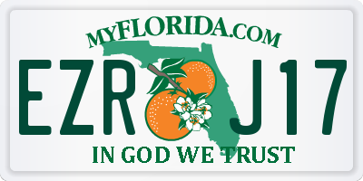 FL license plate EZRJ17