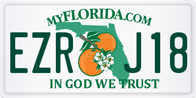 FL license plate EZRJ18